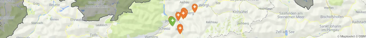 Map view for Pharmacies emergency services nearby Kramsach (Kufstein, Tirol)